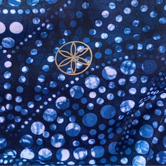 🎈 GAIAM Yoga Blue Dot Leggings Super Soft - Picture 7 of 9